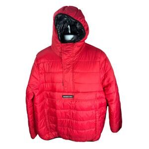 MEMBERS ONLY Puffer Hoodie Pullover Jacket Red Mens 2XL